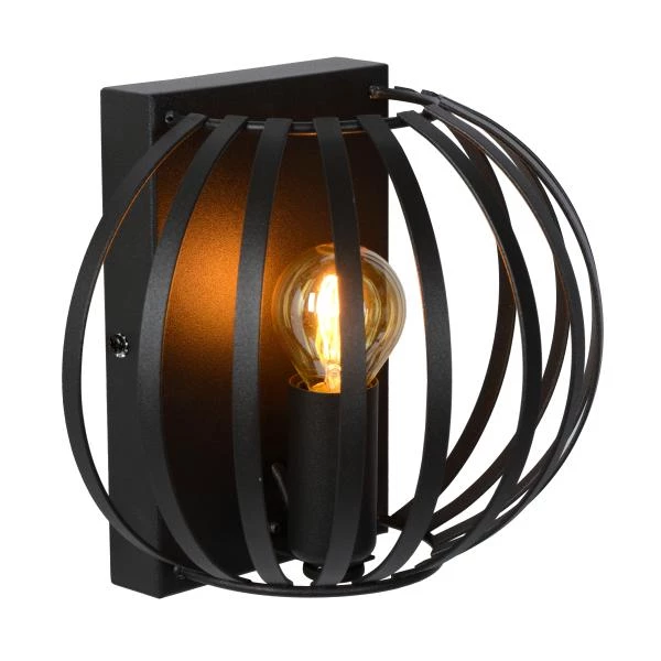 Lucide MANUELA - Wall light - 1xE14 - Black - detail 1